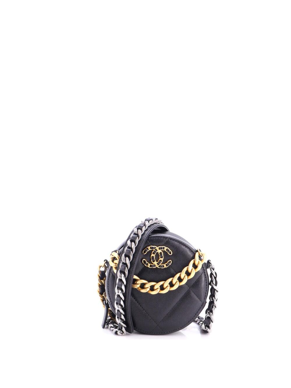 Chanel 19 Round Clutch With Chain #292083C26B
